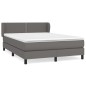 vidaXL Boxspringbett mit Matratze Grau 140x190 cm Kunstleder vidaXL Boxspringbett mit Matratze Grau 140x190 cm Kunstleder