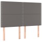 vidaXL Boxspringbett mit Matratze Grau 140x200 cm Kunstleder vidaXL Boxspringbett mit Matratze Grau 140x200 cm Kunstleder