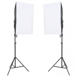 vidaXL Fotostudio-Set mit Beleuchtung, Hintergrund und Reflektor