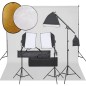 vidaXL Fotostudio-Set mit Beleuchtung, Hintergrund und Reflektor vidaXL Fotostudio-Set mit Beleuchtung, Hintergrund und Reflektor