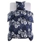 vidaXL Bettwäsche-Set Blumenmuster Marineblau 140x220/60x70 cm vidaXL Bettwäsche-Set Blumenmuster Marineblau 140x220/60x70 cm