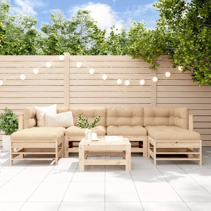 vidaXL 7-tlg. Garten-Lounge-Set Massivholz Kiefer vidaXL 7-tlg. Garten-Lounge-Set Massivholz Kiefer