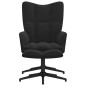 vidaXL Relaxsessel mit Hocker Schwarz Samt vidaXL Relaxsessel mit Hocker Schwarz Samt
