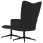 vidaXL Relaxsessel mit Hocker Schwarz Samt vidaXL Relaxsessel mit Hocker Schwarz Samt