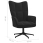 vidaXL Relaxsessel mit Hocker Schwarz Samt vidaXL Relaxsessel mit Hocker Schwarz Samt