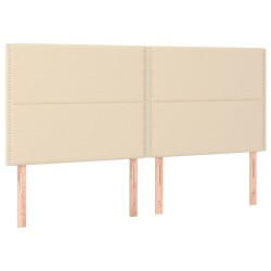 vidaXL Kopfteile 4 Stk. Creme 80x5x78/88 cm Stoff