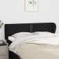 vidaXL Kopfteil mit Ohren Schwarz 147x23x78/88 cm Stoff