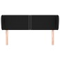 vidaXL Kopfteil mit Ohren Schwarz 147x23x78/88 cm Stoff