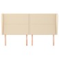vidaXL Kopfteil mit Ohren Creme 163x23x118/128 cm Stoff vidaXL Kopfteil mit Ohren Creme 163x23x118/128 cm Stoff