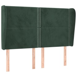 vidaXL Kopfteil mit Ohren Dunkelgrün 147x23x118/128 cm Samt