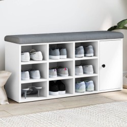 vidaXL Schuhbank Weiß 102x32x50 cm Holzwerkstoff