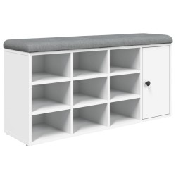 vidaXL Schuhbank Weiß 102x32x50 cm Holzwerkstoff