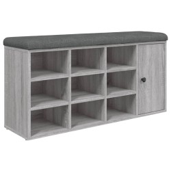 vidaXL Schuhbank Grau Sonoma 102x32x50 cm Holzwerkstoff