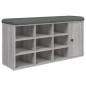 vidaXL Schuhbank Grau Sonoma 102x32x50 cm Holzwerkstoff vidaXL Schuhbank Grau Sonoma 102x32x50 cm Holzwerkstoff