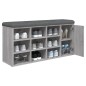 vidaXL Schuhbank Grau Sonoma 102x32x50 cm Holzwerkstoff vidaXL Schuhbank Grau Sonoma 102x32x50 cm Holzwerkstoff