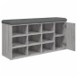 vidaXL Schuhbank Grau Sonoma 102x32x50 cm Holzwerkstoff vidaXL Schuhbank Grau Sonoma 102x32x50 cm Holzwerkstoff