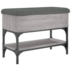vidaXL Schuhbank Grau Sonoma 62x32x45 cm Holzwerkstoff