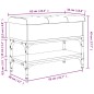 vidaXL Schuhbank Grau Sonoma 62x32x45 cm Holzwerkstoff vidaXL Schuhbank Grau Sonoma 62x32x45 cm Holzwerkstoff