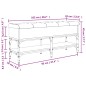 vidaXL Schuhbank Räuchereiche 102x32x45 cm Holzwerkstoff vidaXL Schuhbank Räuchereiche 102x32x45 cm Holzwerkstoff