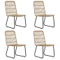 5-tlg. Garten-Essgruppe Poly Rattan und Glas 5-tlg. Garten-Essgruppe Poly Rattan und Glas