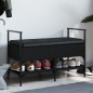 vidaXL Schuhbank Schwarz 85,5x42x57,5 cm Holzwerkstoff vidaXL Schuhbank Schwarz 85,5x42x57,5 cm Holzwerkstoff