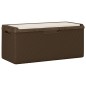 vidaXL Gartentruhe mit Sitzkissen Braun 350 L PP vidaXL Gartentruhe mit Sitzkissen Braun 350 L PP