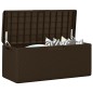 vidaXL Gartentruhe mit Sitzkissen Braun 350 L PP vidaXL Gartentruhe mit Sitzkissen Braun 350 L PP