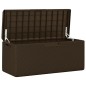vidaXL Gartentruhe mit Sitzkissen Braun 350 L PP vidaXL Gartentruhe mit Sitzkissen Braun 350 L PP