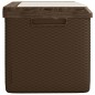 vidaXL Gartentruhe mit Sitzkissen Braun 350 L PP vidaXL Gartentruhe mit Sitzkissen Braun 350 L PP
