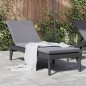 vidaXL Sonnenliege mit Auflage Anthrazit 186x60x29 cm PP vidaXL Sonnenliege mit Auflage Anthrazit 186x60x29 cm PP