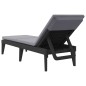 vidaXL Sonnenliege mit Auflage Anthrazit 186x60x29 cm PP vidaXL Sonnenliege mit Auflage Anthrazit 186x60x29 cm PP