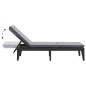 vidaXL Sonnenliege mit Auflage Anthrazit 186x60x29 cm PP vidaXL Sonnenliege mit Auflage Anthrazit 186x60x29 cm PP