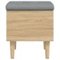 vidaXL Sitzbank mit Stauraum Sonoma-Eiche 42x42x46 cm Holzwerkstoff vidaXL Sitzbank mit Stauraum Sonoma-Eiche 42x42x46 cm Holzwerkstoff