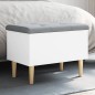 vidaXL Sitzbank mit Stauraum Weiß 62x42x46 cm Holzwerkstoff vidaXL Sitzbank mit Stauraum Weiß 62x42x46 cm Holzwerkstoff
