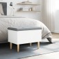 vidaXL Sitzbank mit Stauraum Weiß 62x42x46 cm Holzwerkstoff vidaXL Sitzbank mit Stauraum Weiß 62x42x46 cm Holzwerkstoff
