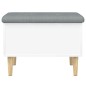 vidaXL Sitzbank mit Stauraum Weiß 62x42x46 cm Holzwerkstoff vidaXL Sitzbank mit Stauraum Weiß 62x42x46 cm Holzwerkstoff