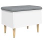 vidaXL Sitzbank mit Stauraum Weiß 62x42x46 cm Holzwerkstoff vidaXL Sitzbank mit Stauraum Weiß 62x42x46 cm Holzwerkstoff