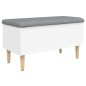 vidaXL Sitzbank mit Stauraum Weiß 82x42x46 cm Holzwerkstoff vidaXL Sitzbank mit Stauraum Weiß 82x42x46 cm Holzwerkstoff