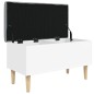 vidaXL Sitzbank mit Stauraum Weiß 82x42x46 cm Holzwerkstoff vidaXL Sitzbank mit Stauraum Weiß 82x42x46 cm Holzwerkstoff