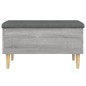 vidaXL Sitzbank mit Stauraum Grau Sonoma 82x42x46 cm Holzwerkstoff vidaXL Sitzbank mit Stauraum Grau Sonoma 82x42x46 cm Holzwerkstoff