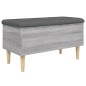 vidaXL Sitzbank mit Stauraum Grau Sonoma 82x42x46 cm Holzwerkstoff vidaXL Sitzbank mit Stauraum Grau Sonoma 82x42x46 cm Holzwerkstoff