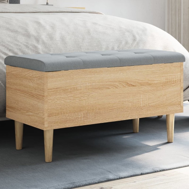 vidaXL Sitzbank mit Stauraum Sonoma-Eiche 82x42x46 cm Holzwerkstoff vidaXL Sitzbank mit Stauraum Sonoma-Eiche 82x42x46 cm Holzwerkstoff