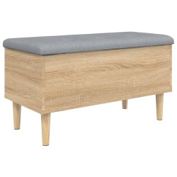 vidaXL Sitzbank mit Stauraum Sonoma-Eiche 82x42x46 cm Holzwerkstoff