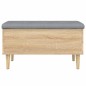 vidaXL Sitzbank mit Stauraum Sonoma-Eiche 82x42x46 cm Holzwerkstoff vidaXL Sitzbank mit Stauraum Sonoma-Eiche 82x42x46 cm Holzwerkstoff