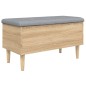 vidaXL Sitzbank mit Stauraum Sonoma-Eiche 82x42x46 cm Holzwerkstoff vidaXL Sitzbank mit Stauraum Sonoma-Eiche 82x42x46 cm Holzwerkstoff
