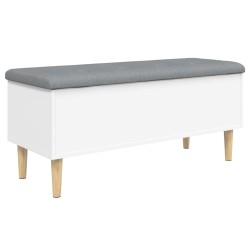 vidaXL Sitzbank mit Stauraum Weiß 102x42x46 cm Holzwerkstoff