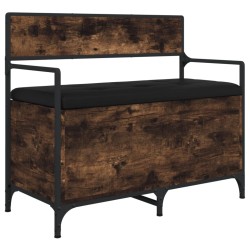vidaXL Sitzbank mit Stauraum Räuchereiche 85,5x42x73,5cm Holzwerkstoff