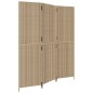 vidaXL Paravent 3-tlg. Beige Poly Rattan vidaXL Paravent 3-tlg. Beige Poly Rattan