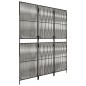 vidaXL Paravent 3-tlg. Grau Poly Rattan vidaXL Paravent 3-tlg. Grau Poly Rattan