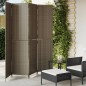 vidaXL Paravent 4-tlg. Grau Poly Rattan vidaXL Paravent 4-tlg. Grau Poly Rattan